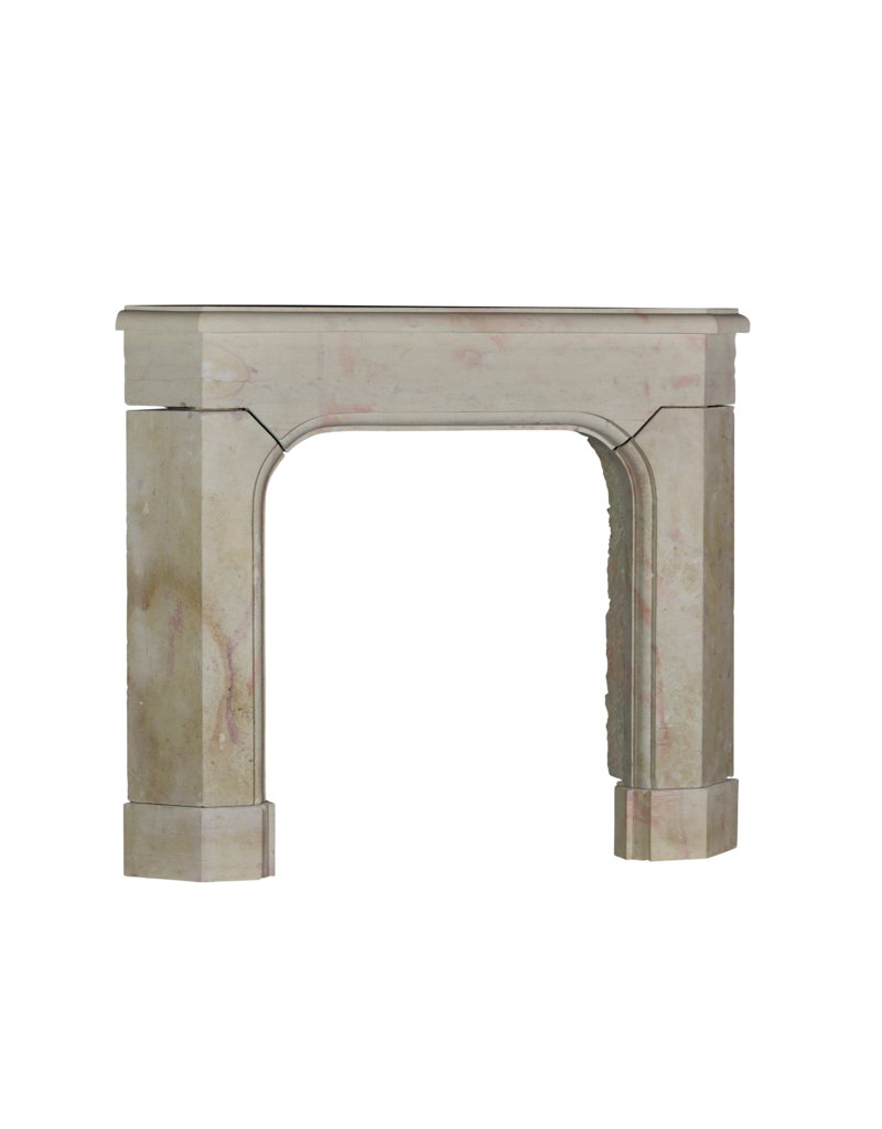 French Art Deco Period Stone Corner Fireplace Surround