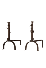 Solid Rustic Pair Andiron