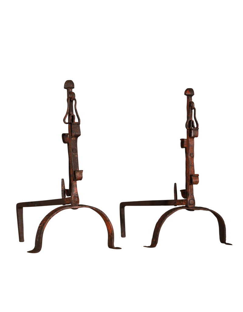 Maison Leon Van den Bogaert Rustikale französische Kaminzubehör mit Patina