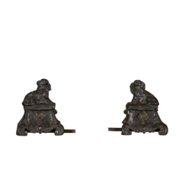 Maison Leon Van den Bogaert Fireplace Dogs — 17 cm High