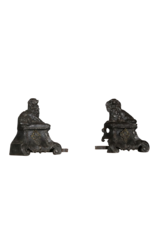 Maison Leon Van den Bogaert Fireplace Dogs — 17 cm High