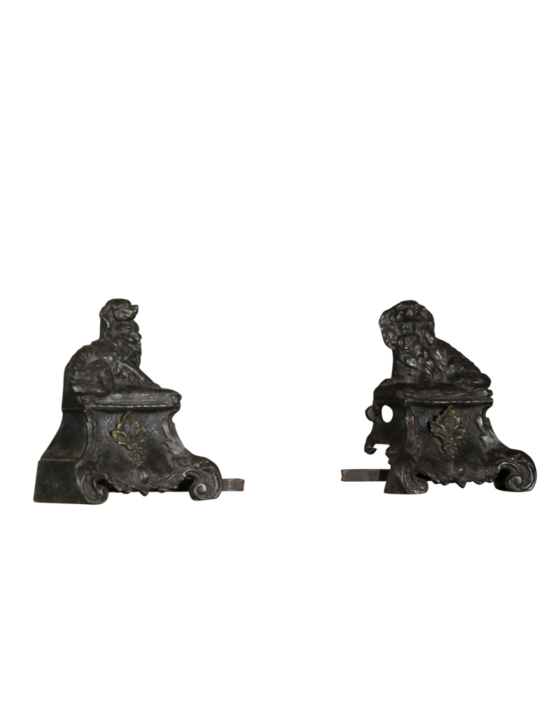 Maison Leon Van den Bogaert Fireplace Dogs — 17 cm High
