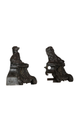 Maison Leon Van den Bogaert Fireplace Dogs — 17 cm High