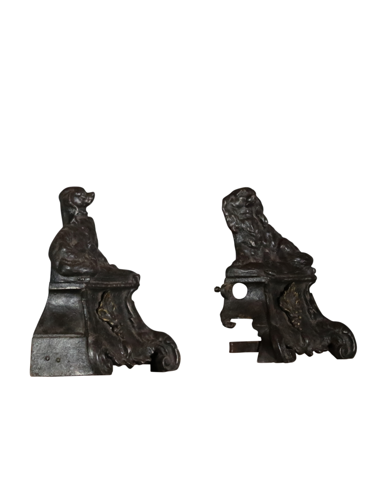 Maison Leon Van den Bogaert Fireplace Dogs — 17 cm High