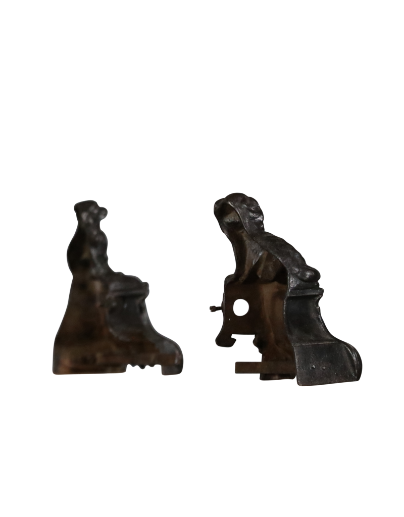Maison Leon Van den Bogaert Fireplace Dogs — 17 cm High