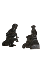 Maison Leon Van den Bogaert Fireplace Dogs — 17 cm High