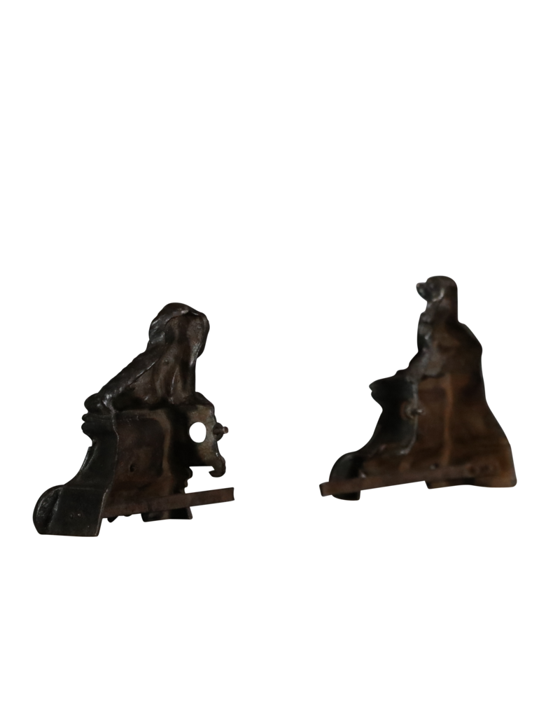 Maison Leon Van den Bogaert Fireplace Dogs — 17 cm High