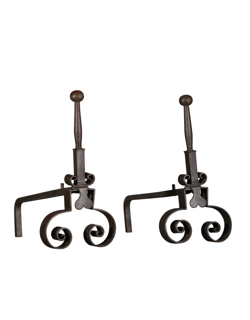 Rustic Pair Andiron