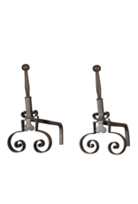 Rustic Pair Andiron