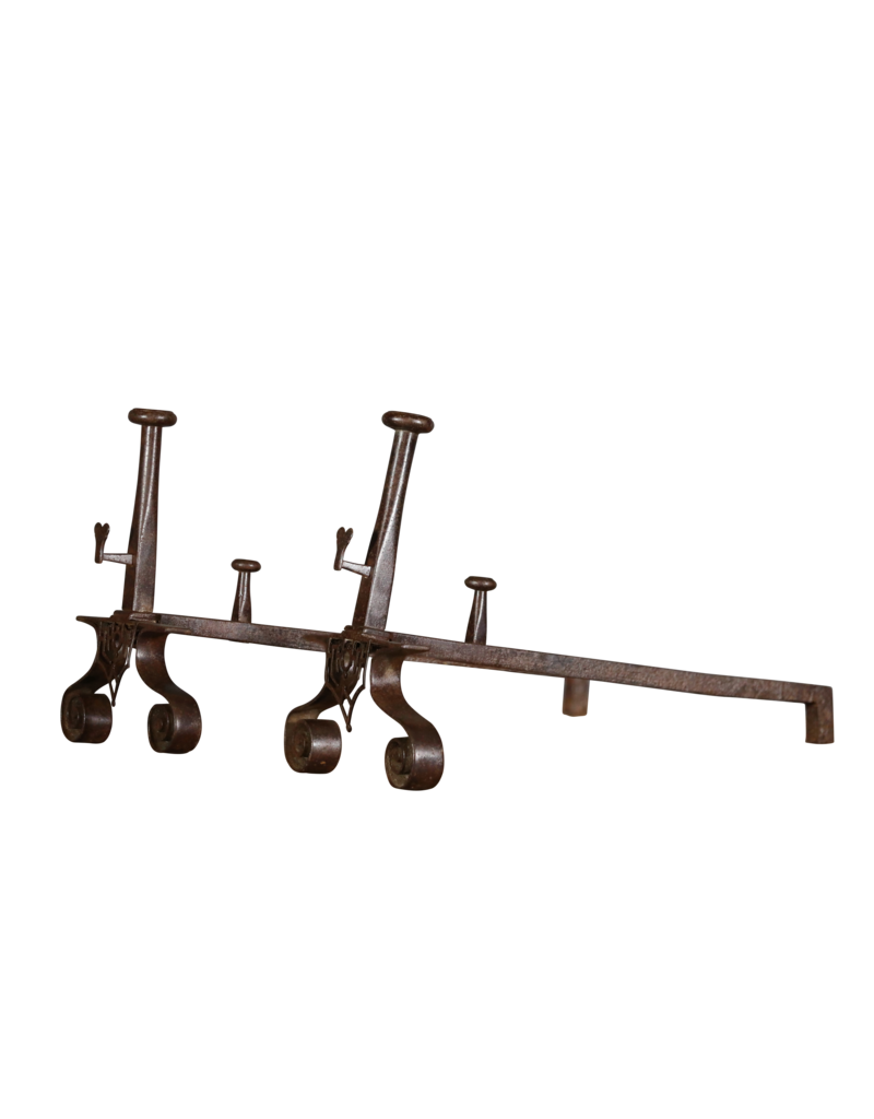 Maison Leon Van den Bogaert Elegant Wrought Iron Fireplace Decor Objects