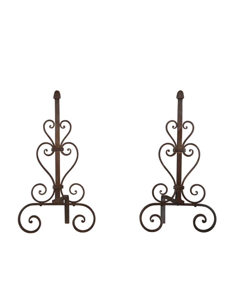 Andiron Vintage Para Chimenea Abierta