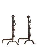 Maison Leon Van den Bogaert Rustic Pair French Andiron