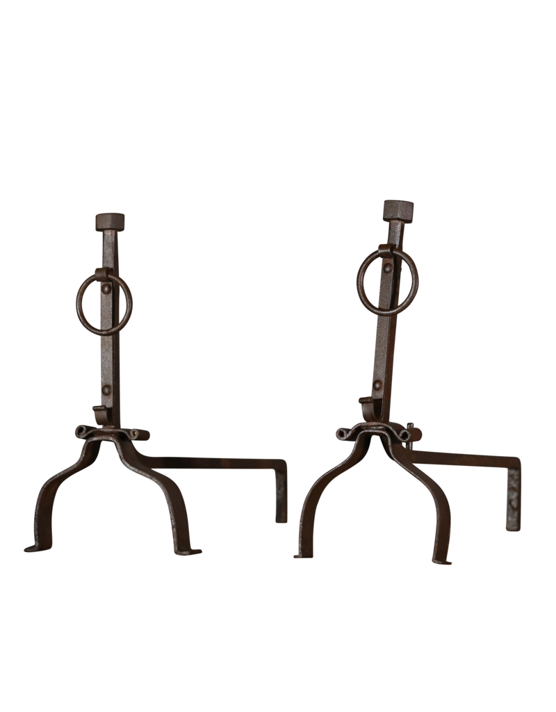 Maison Leon Van den Bogaert Rustikales französisches Kaminzubehör aus eisen