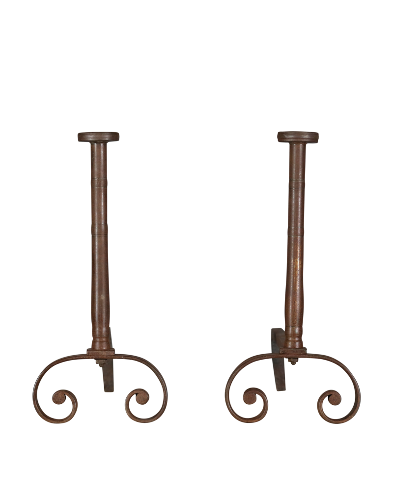 Maison Leon Van den Bogaert Solid French Andiron — 76 cm High