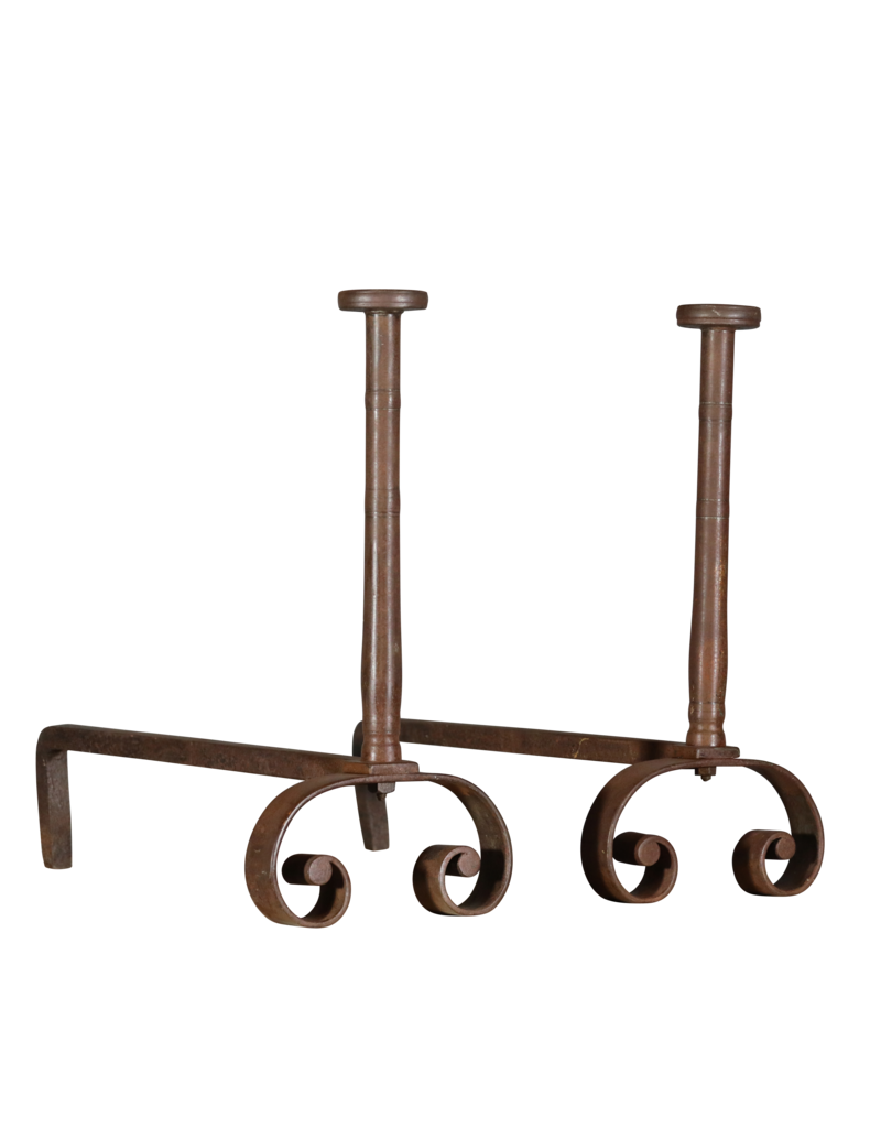 Maison Leon Van den Bogaert Solid French Andiron — 76 cm High