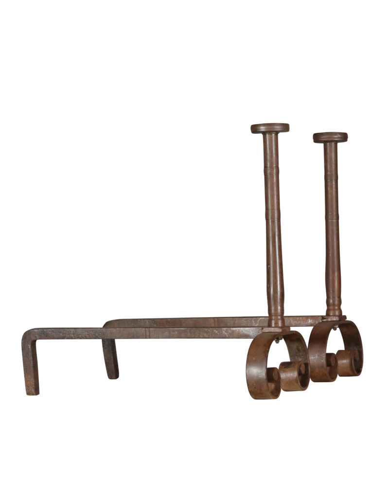 Maison Leon Van den Bogaert Solid French Andiron — 76 cm High