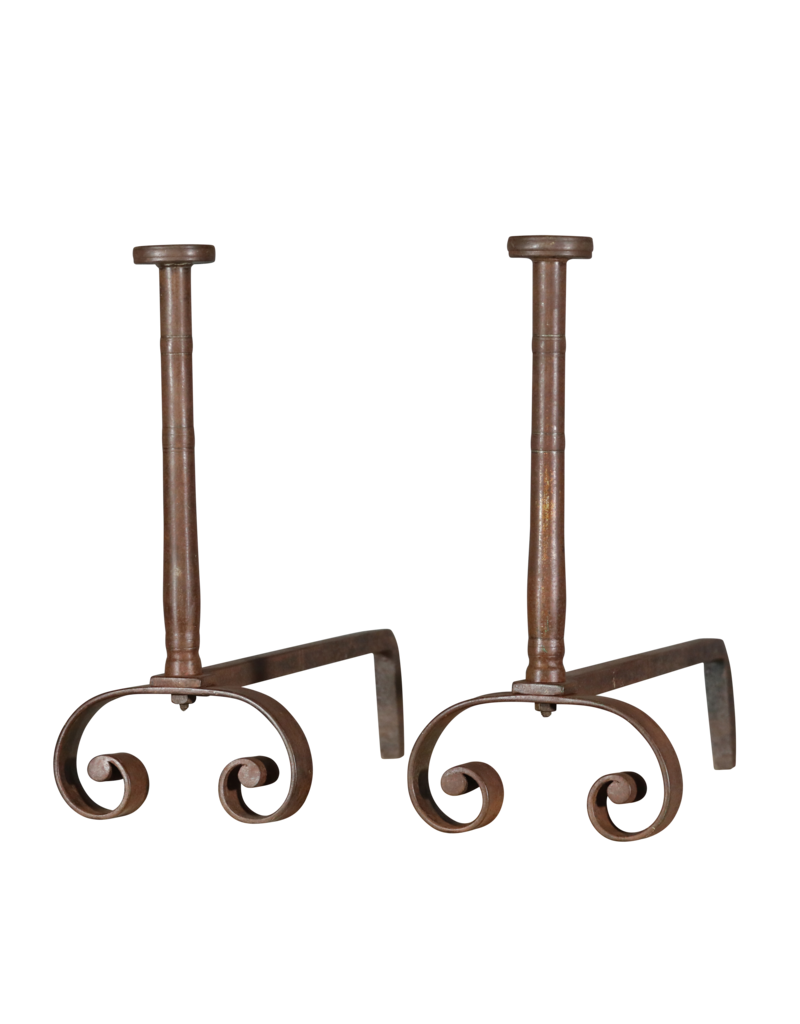 Maison Leon Van den Bogaert Solid French Andiron — 76 cm High