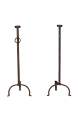 Vintage Andiron For Grand Open Fireplace