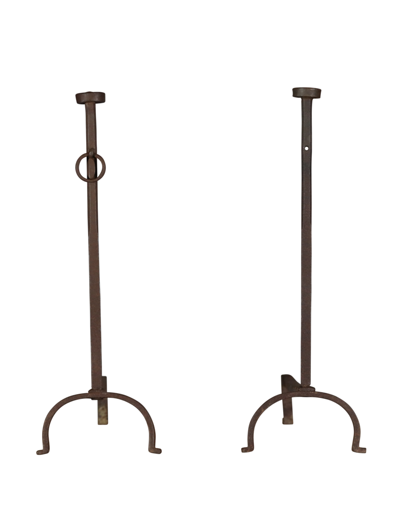 Vintage Andiron For Grand Open Fireplace