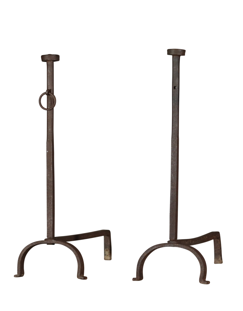 Vintage Andiron For Grand Open Fireplace