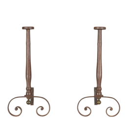 Maison Leon Van den Bogaert Zeldzame vuurbokken — 66,5 cm hoog