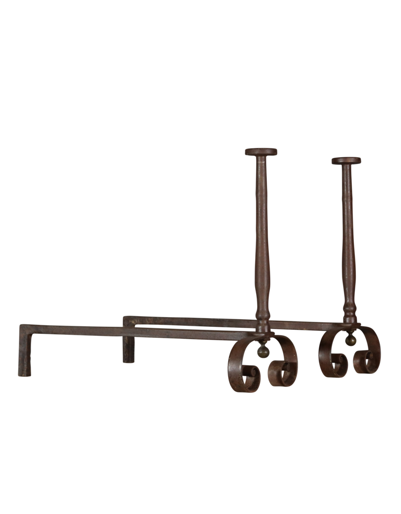 Maison Leon Van den Bogaert Rare Andiron — 66,5 cm High