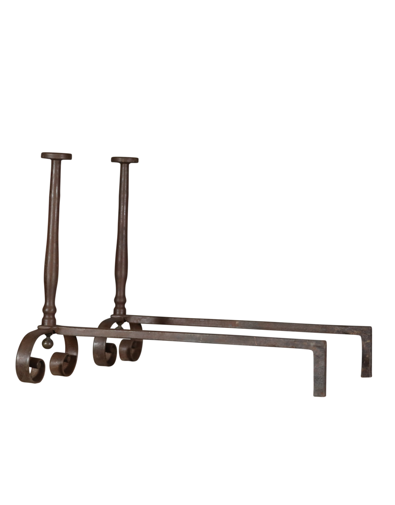 Maison Leon Van den Bogaert Rare Andiron — 66,5 cm High