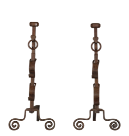 Maison Leon Van den Bogaert Savoyarde Andiron — 75 cm High
