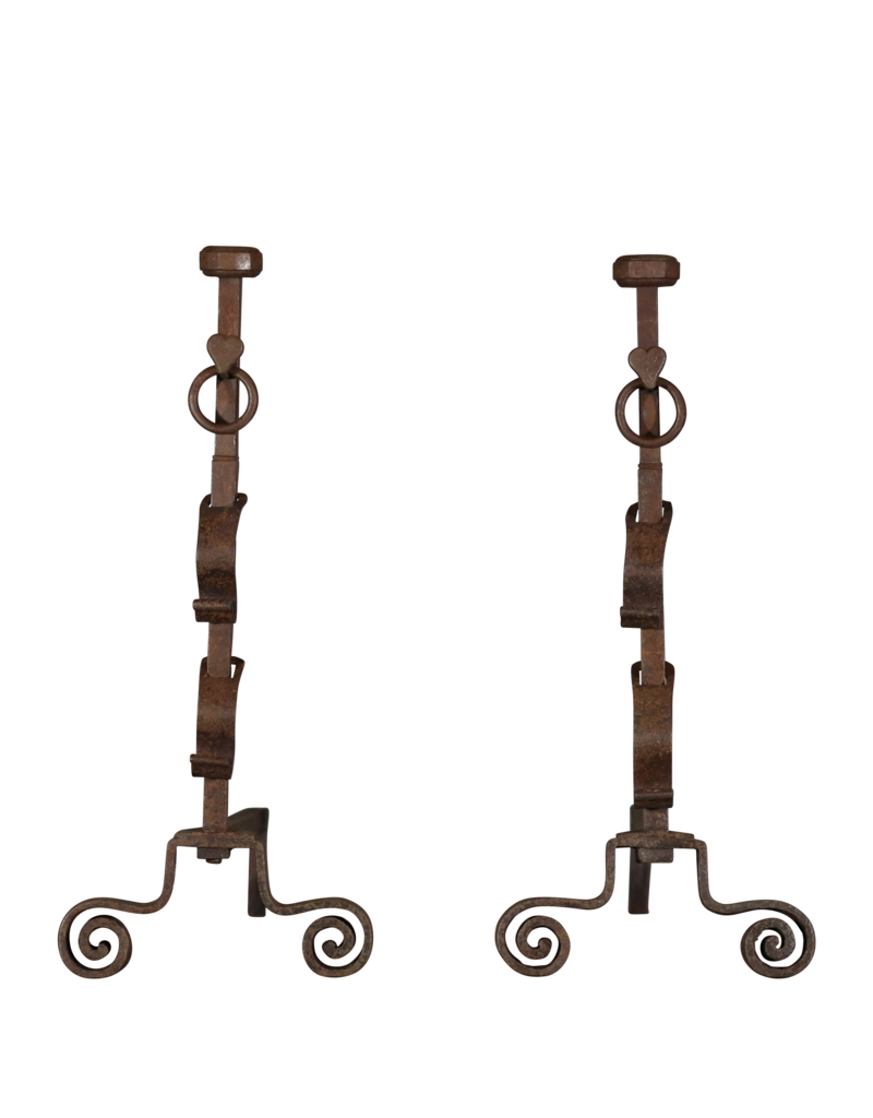 Maison Leon Van den Bogaert Savoyarde Andiron — 75 cm High