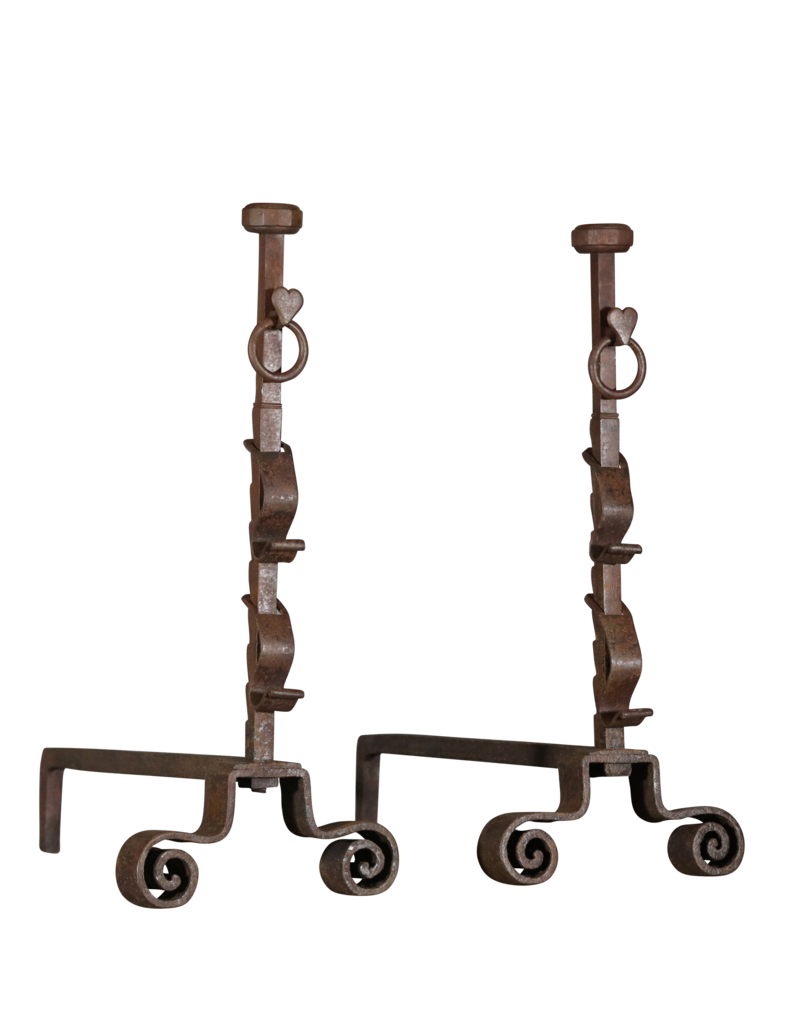 Maison Leon Van den Bogaert Savoyarde Andiron — 75 cm High