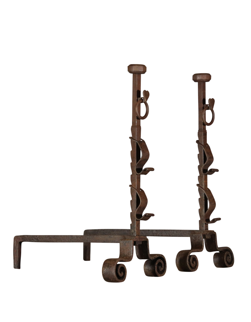 Maison Leon Van den Bogaert Savoyarde Andiron — 75 cm High