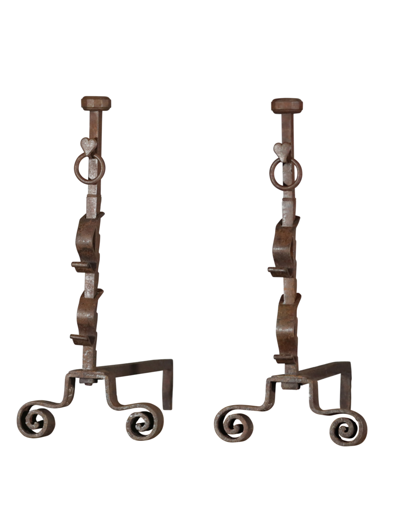 Maison Leon Van den Bogaert Savoyarde Andiron — 75 cm High