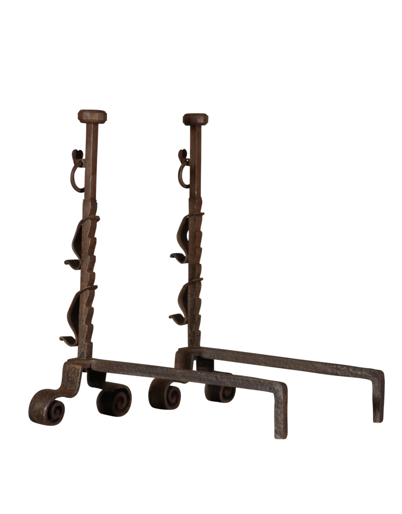 Maison Leon Van den Bogaert Savoyarde Andiron — 75 cm High