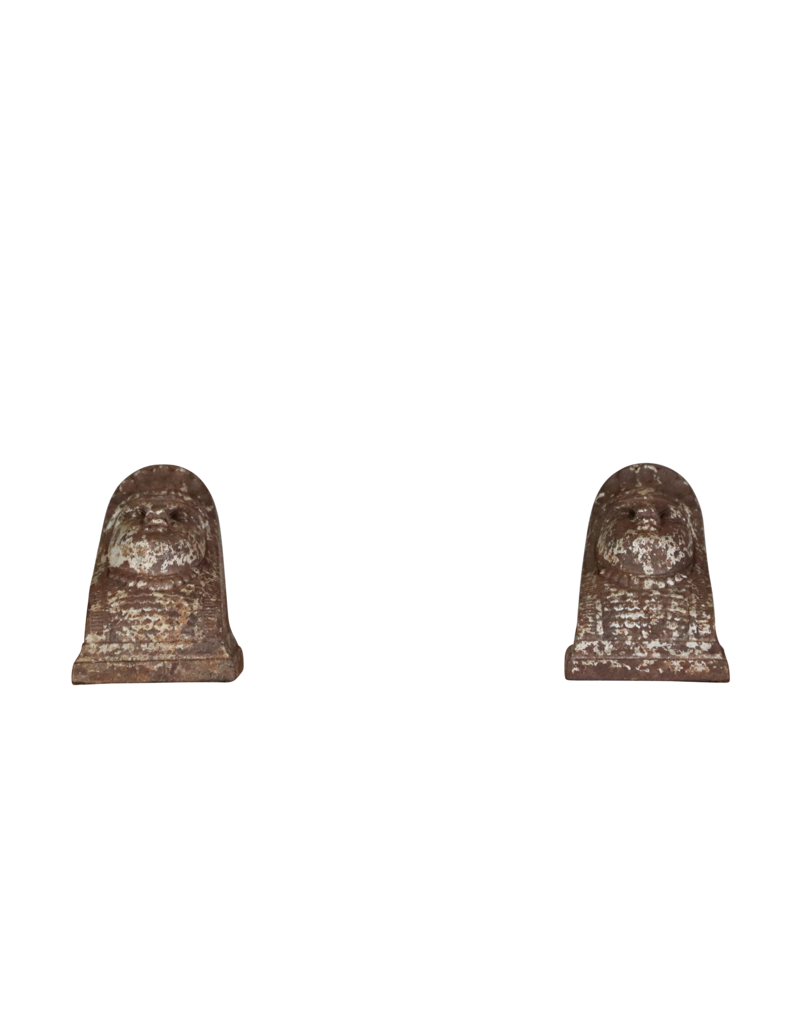 Grand Pair Rustic Andiron