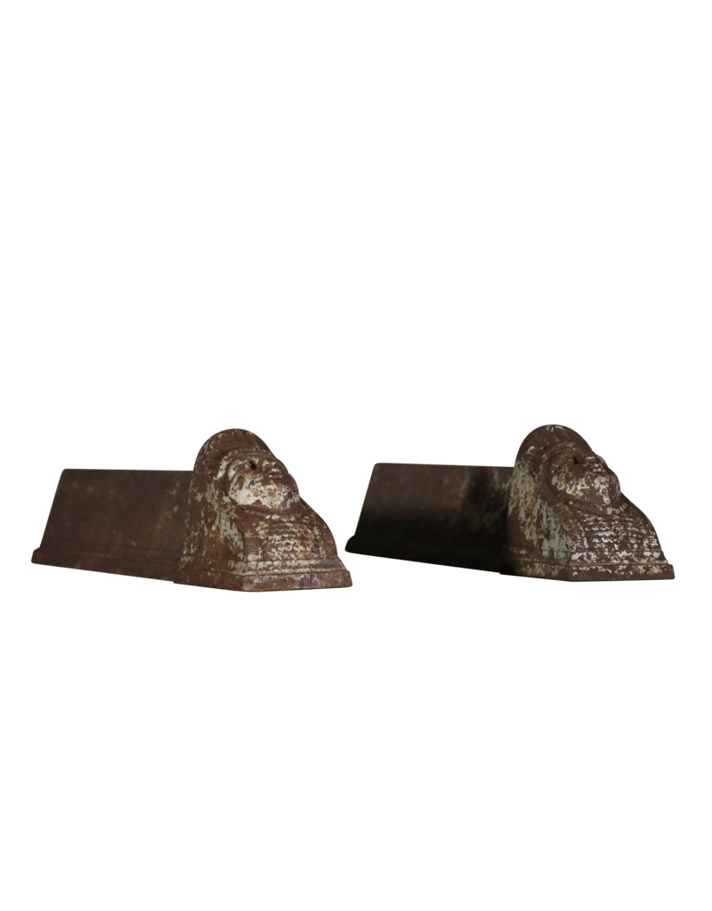 Grand Pair Rustic Andiron