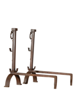 French Solid Rustic Pair Andiron