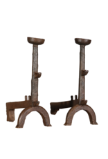 Maison Leon Van den Bogaert Medieval Cast Iron Andiron