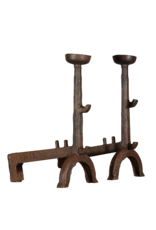 Maison Leon Van den Bogaert Medieval Cast Iron Andiron