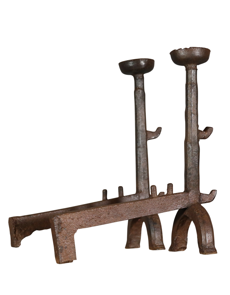 Maison Leon Van den Bogaert Medieval Cast Iron Andiron