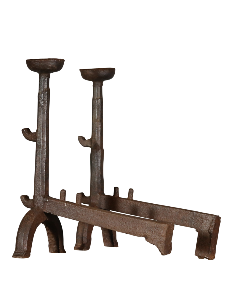 Maison Leon Van den Bogaert Medieval Cast Iron Andiron