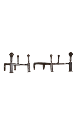 Maison Leon Van den Bogaert 18th Century Period Wrought Iron Andiron
