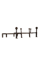 Maison Leon Van den Bogaert 18th Century Period Wrought Iron Andiron