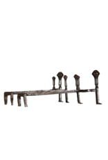 Maison Leon Van den Bogaert 18th Century Period Wrought Iron Andiron