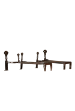Maison Leon Van den Bogaert 18th Century Period Wrought Iron Andiron