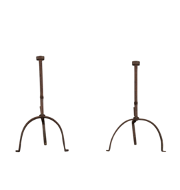 Maison Leon Van den Bogaert Rustic Pair Andiron — 44 cm High