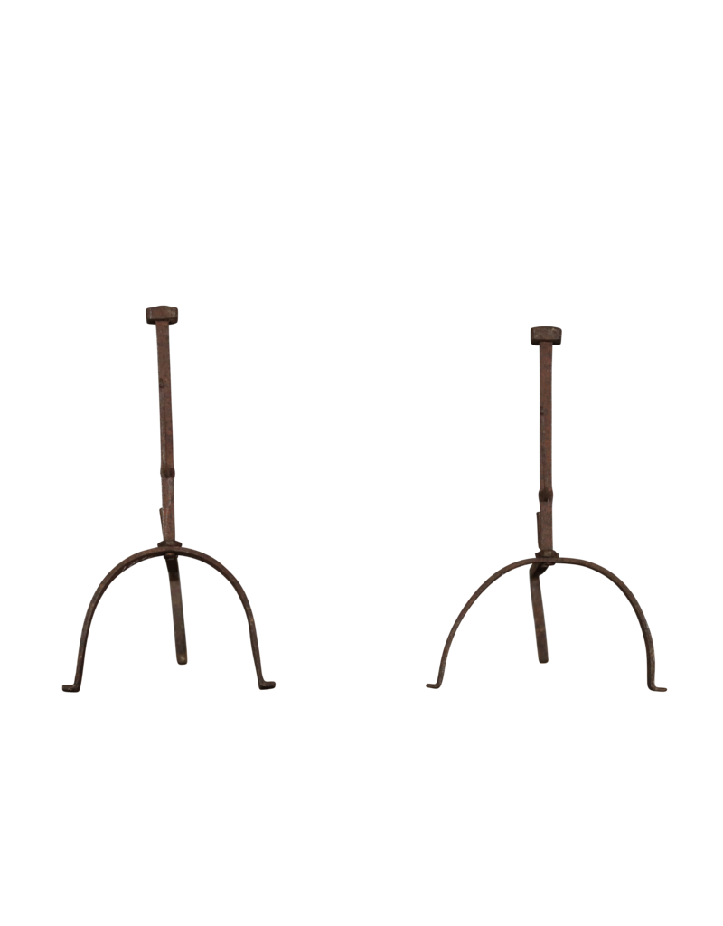 Rustic Pair Kitchen Andiron