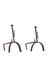 Rustic Pair Kitchen Andiron