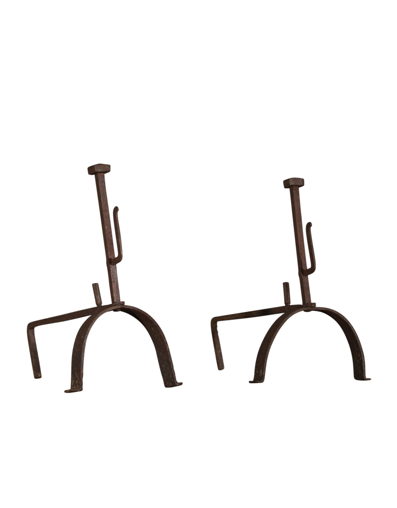 Rustic Pair Kitchen Andiron