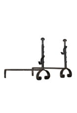 Blacked Wrought Iron Andiron