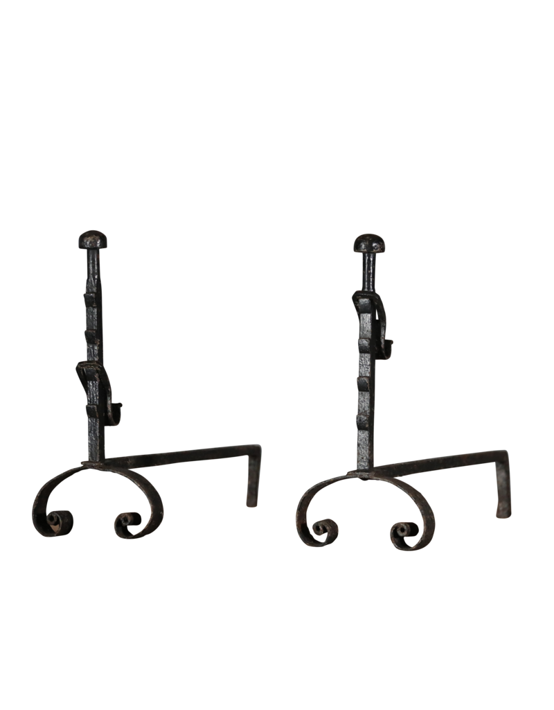Maison Leon Van den Bogaert Geschwärztes Schmiedeeisen Andiron